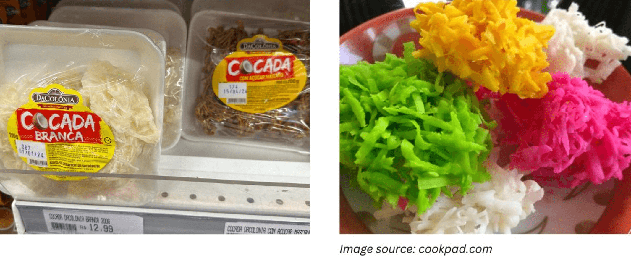 Cocada com Açúcar Mascavo vs Kembang Gula Kelapa