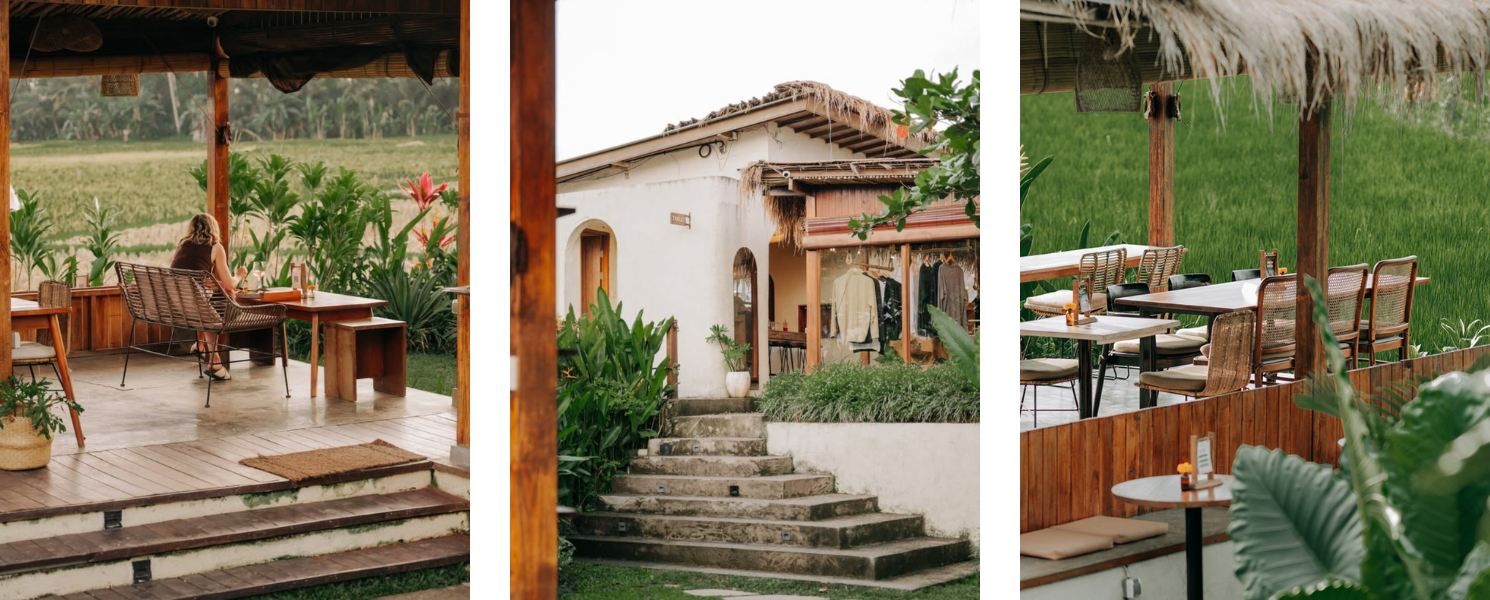Cafes in Ubud with Rice Field Views - Huma