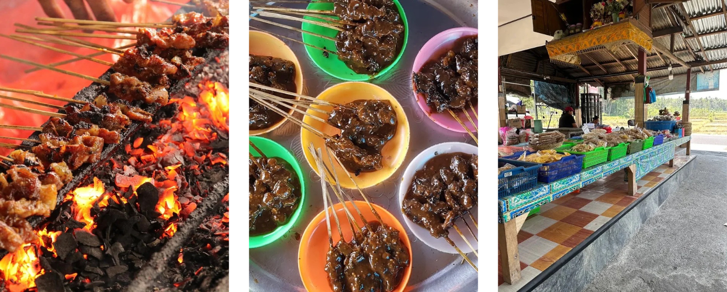 Balinese Local Food and Suckling Pig - Sate Babi Bledor